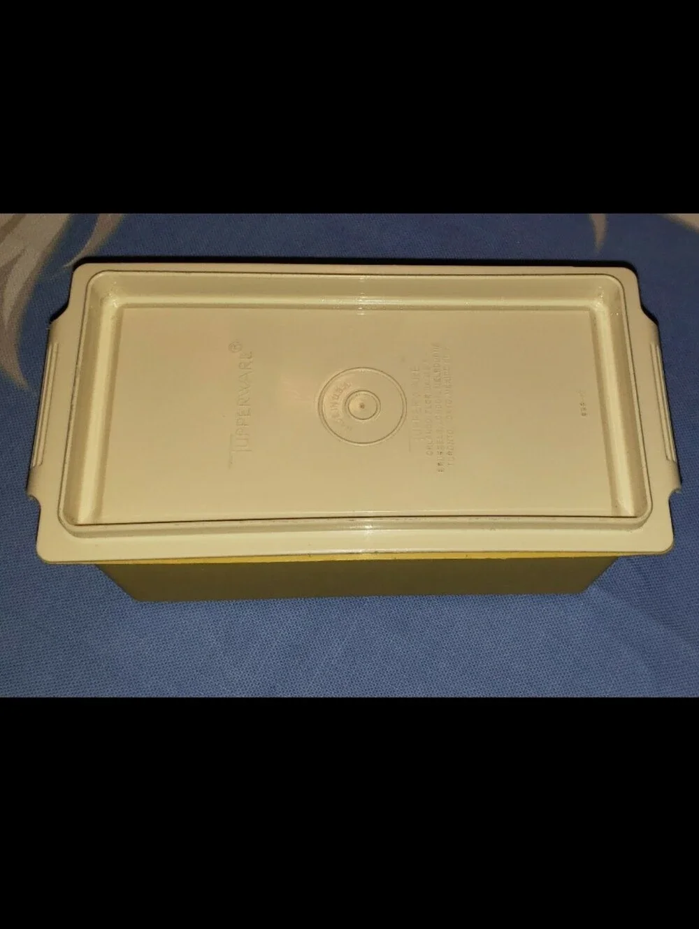 Vintage Harvest Gold & Cream Tupperware Butter Keeper
